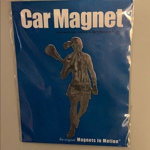 Lacrosse Girl Car Magnet